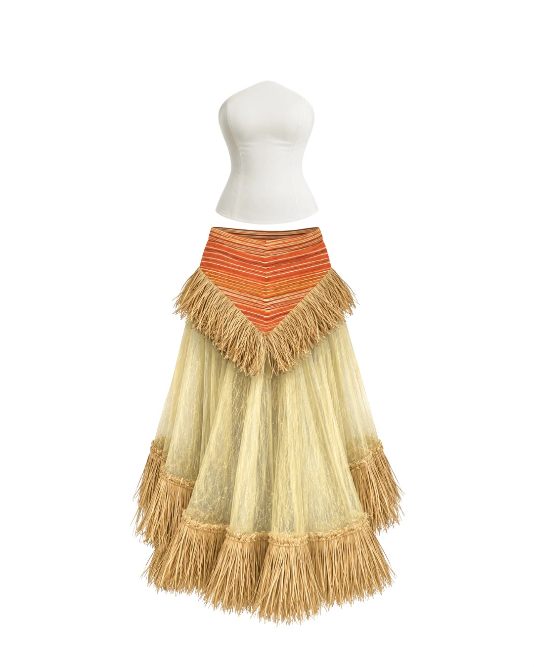 Mari Raffia Skirt n Top Mari Raffia Skirt and Top 1