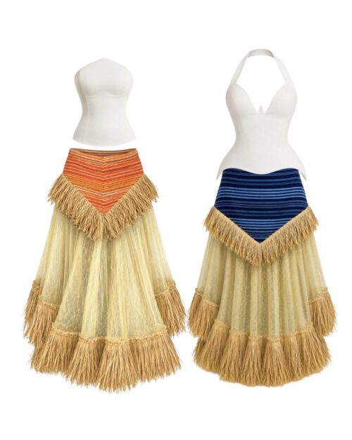 Mari Raffia Skirt and Top
